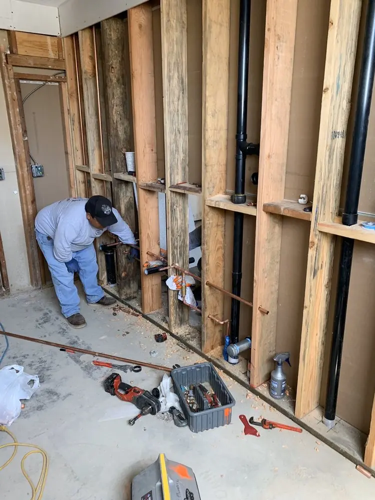 Commercial rough-in plumbing for Gas Line Repair in Gratis